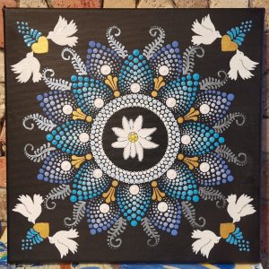 Mandala na platnu 30 cm