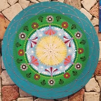 Mandala na platnu 30 cm
