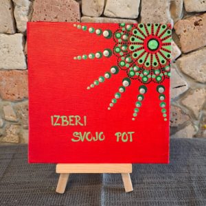 mandala na stojalu